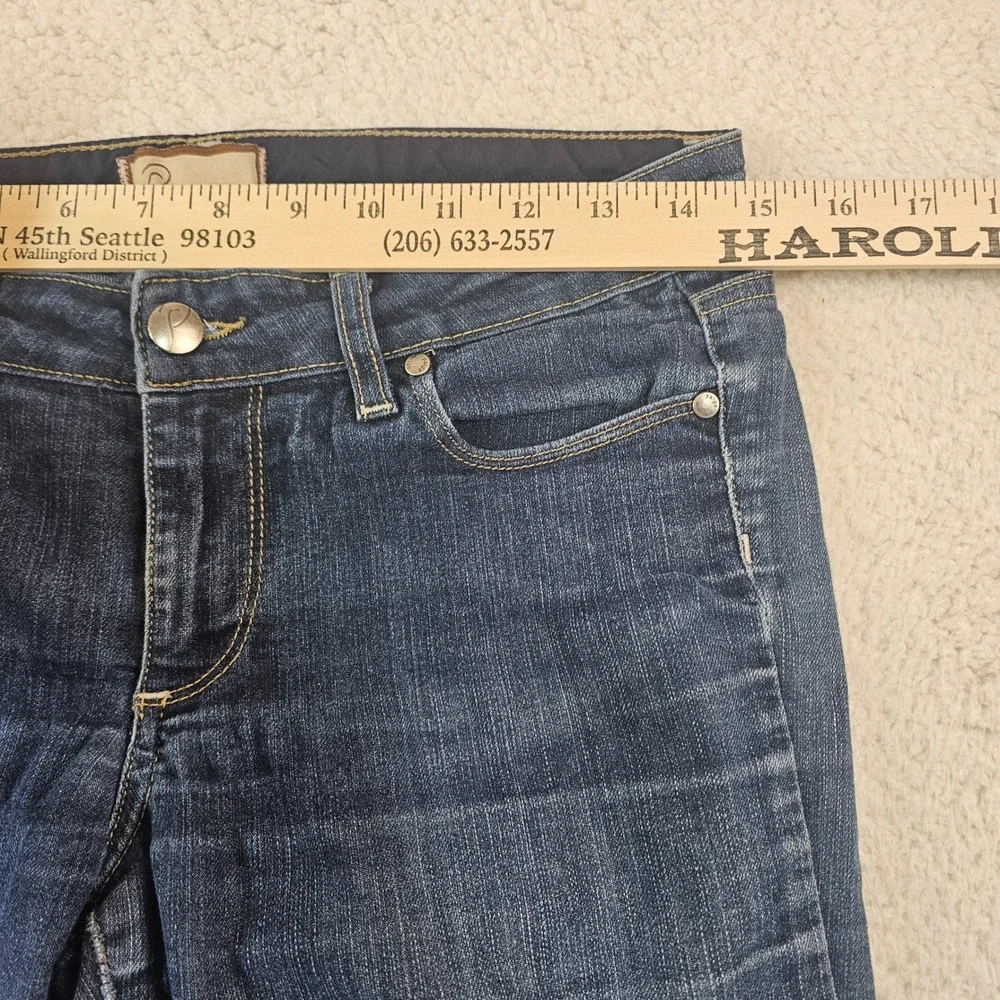 Paige Peg Straight‎ Jeans Womens 27 Dark Wash Blue Denim Stretch Straight Leg